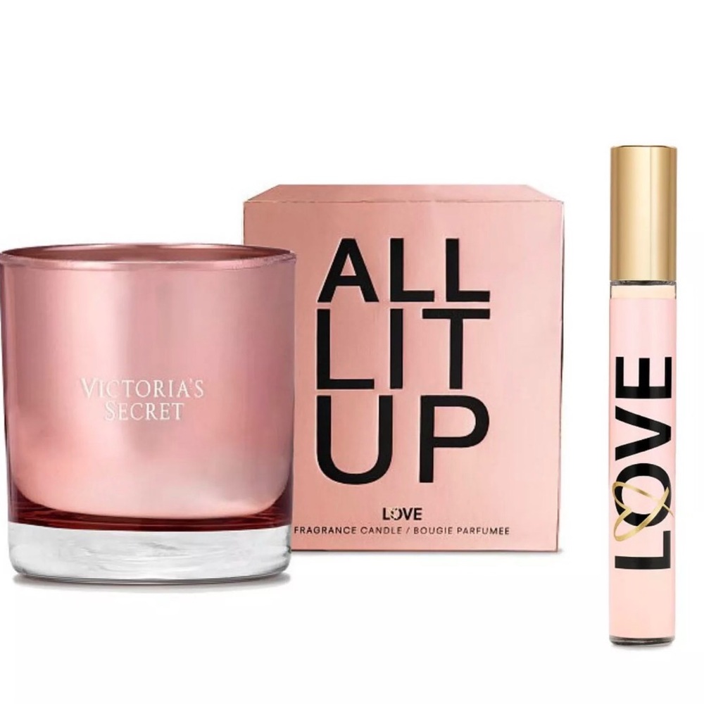 💕 Victoria’s Secret 2pc LOVE:Candle & Rollerball